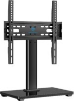 PERLESMITH Universal TV Stand, Table Top TV Stand for 32-60 inch TVs & Monitors, Height Adjustable TV Mount Stand Holds up to 88 lbs with Tempered Glass Base & Wire Management, VESA 400x400mm PSTVS04 - Image 10