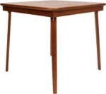 MECO Stakmore Classic Straight Edge Solid Wood Folding Card Table, Cherry Frame - Image 9