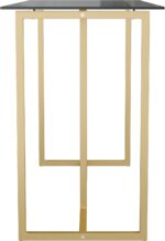 Martha Stewart Eli Home Office Desk with Glass Top and Steel Frame, Polished Brass - Image 10