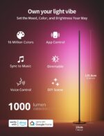 Ailofy Corner Floor Lamp, Corner Lamp Compatible with Alexa & Google Assistant, 16 Million DIY Colors, Sync with Music, App Control, Timer Setting, LED Floor Lamp for Living Room and Bedroom, Black - Image 3