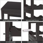 24-Bottle Wine Rack Freestanding Floor, 6-Tier Bamboo Wine Display Rack Storage Shelf with Table Top for Kitchen Dining Room Bar Cellar - Dark Brown - Image 8