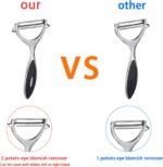 Vegetable, Apple Peelers for kitchen, Fruit, Carrot, Veggie, Potatoes Peeler, Y-Shaped and I-Shaped Stainless Steel Peelers, with Ergonomic Non-Slip Handle & Sharp Blade, Good Sturdy (2PCS) - Image 3