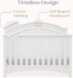 Delta Children Perry 6-in-1 Convertible Crib - Greenguard Gold Certified, Bianca White - Image 8