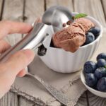 Premium Ice Cream Scoop with Trigger Ice Cream Scooper Stainless Steel, Heavy Duty Metal Icecream Scoop Spoon Dishwasher Safe, Perfect for Frozen Yogurt, Gelatos, Sundaes, Medium Silver - Image 6