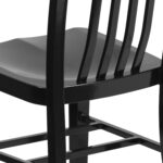 Flash Furniture Commercial Grade Black Metal Indoor-Outdoor Chair - Image 7