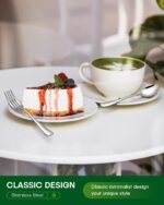 24 Pcs Silverware Set with Steak Knives Food-Grade Stainless Steel Flatware Set for 4 Mirror Cutlery Include Forks Spoons and Knives Set Dishwasher Safe Utensil Sets for Home Restaurant - Image 8