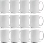 TANGLONG Sublimation Mugs 15 oz, Sublimation Blanks, Bulk Coffee Mugs,White Cups for Coffee,Latte, Soup, Milk, Hot Cocoa Set of 12 - Image 2