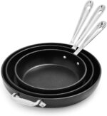 All-Clad Black Nonstick 12-Inch Skillets Set of 3, 834, 1034, 1234 - Image 2