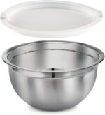Vinod Cookware Stainless Steel Mixing Bowls with Lids - Heavy Duty Flat Bottom Stackable Mixing Bowl Set - Bowls for Meal Prep, Cooking, Mixing & Serve - Space Saving & Easy Clean - Set of 5 - Image 8