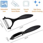 Premium Vegetable Peeler Set – Ultra Sharp Stainless Steel Blades with Non-Slip Ergonomic Handles for Easy Potato, Fruit & Veggie Peeling (2PCS) - Image 3