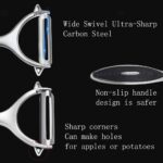 Vegetable, Apple Peelers for kitchen, Fruit, Carrot, Veggie, Potatoes Peeler, Y-Shaped and I-Shaped Stainless Steel Peelers, with Ergonomic Non-Slip Handle & Sharp Blade, Good Sturdy (2PCS) - Image 5