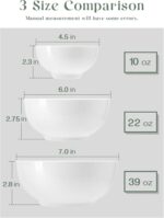 DOWAN 22 OZ White Ceramic Bowls Set of 4 - Perfect for Soup Bowls for Kitchen, Cereal Bowl, Ramen Bowl, Microwave Safe for Oatmeal, Fruit,Salad and Rice Bowl - Dishwasher & Microwave Safe - Image 10