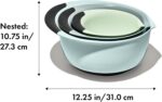 OXO Good Grips 3-Piece Plastic Mixing Bowl Set - Cadet Blue, Tower Gray, Jade, Small, Medium, Large - Image 3