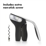 OXO Steel Vertical Lever Corkscrew with Removable Foil Cutter - Image 4