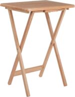 Winsome Alex Set of 2 Foldable Snack Tables, for Living Room, 26", Natural - Image 7