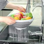 QiMH Collapsible Colander and Strainer, 5 Quart(1.25 gal), Heavey Duty Kitchen Drainer Basket for Pasta, Veggies and Fruits, New Home Apartment Essentials - Image 6