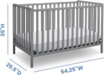 Delta Children Heartland 4-in-1 Convertible Crib - Greenguard Gold Certified, Grey - Image 7