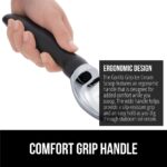 GORILLA GRIP BPA-Free Heavy Duty Ice Cream Scoop, Comfortable Ergonomic Handle, Professional Grade Scooper for Perfect Round Scoops, Spoon Frozen Hard Gelato, Sorbet, Cookie Dough, Kitchen Tool, Black - Image 4