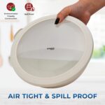 12 Piece Plastic Nesting Bowls with Lids - Mixing Bowls Set includes 6 Prep Bowls and 6 Lids, BPA-Free, Reusable Meal Prep Containers, Microwave, Freezer & Dishwasher Safe, White Cream - Image 5