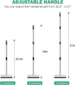 SetSail Floor Scrub Brush with 51-Inch Long Adjustable Handle 2 in 1 Scrape Brush Stiff Bristle Floor Scrubber for Cleaning Shower Bathroom Garage Kitchen Wall Deck Tub Tile - Image 3