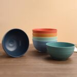 12 Pcs Unbreakable Cereal Bowls Set, 26 Oz Wheat Straw Bowls Set, Microwave & Dishwasher Safe Rice Bowls for Kitchen, Reusable Plastic Bowls for Soup, Salad and Snack, BPA Free, Multicolor - Image 8