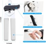 Can Opener Manual, Can Openers Hand Held with Comfort Anti-Slip Handles, Heavy Duty Stainless Steel Can Opener Smooth Edge and Bottle Openers, Easy Turn Can Openers for Seniors, Kitchen, White - Image 3