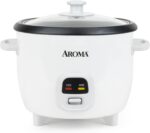 AROMA Rice Cooker, 3-Cup (Uncooked) / 6-Cup (Cooked), Small Rice Cooker, Oatmeal Cooker, Soup Maker, Auto Keep Warm, 1.5 Qt, White, ARC-393NG - Image 2