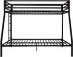 SHA CERLIN Loft Bunk Bed Twin Over Full Size with Ladder and Guardrail,Heavy Duty Metal Slats Support No Box Spring Needed Small Space Saving Furniture for Bedroom Dorm,Black - Image 8