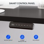 FLEXISPOT L Shaped Standing Desk, 63 x 55 Inch Electric Height Adjustable Corner Desk, Sit Stand Computer Workstation, Preset Controller, Home Office, Black Frame with Black Top - Image 9