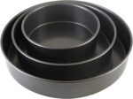 Chicago Metallic Professional 3-Piece Round Cake Pan Set of 6, 8, 10 inch Premium Nonstick Bakeware, Heavy-Weight Carbon Steel for Even Baking, Perfect for Layer Cakes - Image 2
