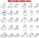 30Pcs Mini Cookie Cutter Set with Box, Small Stainless Steel Fruit Veggie Tiny Polymer Clay Cutters for Kids, Geometric Set for Biscuit Mold - Image 6