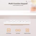 Claiks Glass Standing Desk with Drawers, 48×24 Inch Electric Adjustable Height Stand Up Desk Quick Install Computer Desk, White - Image 8