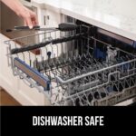 GORILLA GRIP Stainless Steel Heat Resistant Kitchen Tongs for Cooking, Set of 2 BBQ Tong, Non Scratch Silicone Tip for Pans, Strong Grip, Grab Food, Toss Salad, Air Fryer, Pull Lock, 7 + 9 Inch, Black - Image 8