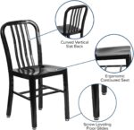 Flash Furniture Commercial Grade Black Metal Indoor-Outdoor Chair - Image 5