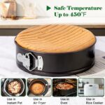 Tellshun 9 Inch Springform Pan Tin with 50pcs Parchment Paper Cheesecakes Baking Mold Round Leakproof Nonstick Removable Bottom Bakeware for Pie Cake Pizza and Quiches - Image 5