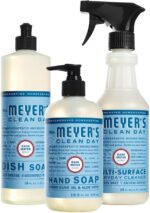 MRS. MEYER'S CLEAN DAY Kitchen Set, Dish Soap, Hand Soap, Multi-Surface Cleaner, 3 CT (Rain Water) - Image 2