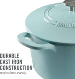 MARTHA STEWART Gatwick 7 QT Enamel Cast Iron Dutch Oven, Martha Blue - Image 8