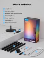 Govee RGBIC Floor Lamp Basic, LED Corner Lamp Works with Alexa, 1000 Lumen Smart Modern Floor Lamp with Music Sync and 16 Million DIY Colors, Color Changing Standing Lamp for Bedroom Living Room Black - Image 9