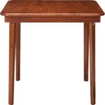 MECO Stakmore Classic Straight Edge Solid Wood Folding Card Table, Cherry Frame - Image 7
