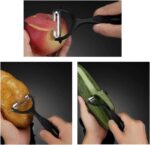 Premium Vegetable Peeler Set – Ultra Sharp Stainless Steel Blades with Non-Slip Ergonomic Handles for Easy Potato, Fruit & Veggie Peeling (2PCS) - Image 6