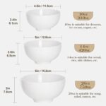 MALACASA Porcelain Soup Bowls, White Ceramic Cereal Bowls for Kitchen, Dishwasher and Microwave Safe, Series Regular (26OZ (4PCS)) - Image 8