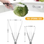 Hotec Stainless Steel Kitchen Tongs Set of 2 - 9" and 12", Locking Metal Food Tongs Non-Slip Grip - Image 6