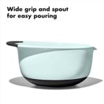 OXO Good Grips 3-Piece Plastic Mixing Bowl Set - Cadet Blue, Tower Gray, Jade, Small, Medium, Large - Image 5