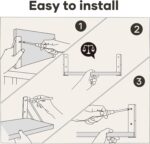 BAYKA Wall Shelves for Bedroom Decor, Floating Shelves for Wall Storage, Display Mounted Rustic Wood Shelf for Books,Plants,Corner Shelves for Bathroom,Kitchen,Living Room(Set of 4) - Image 7