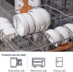 DELLING Ultra-Strong 22 Ounce Soup Bowls, Cereal Bowl, 6 inch Bowls Set, White Ceramic Bowls, White Bowls for Kitchen, Snack Rice Pasta Salad Oatmeal, Set of 6, Dishwasher & Microwave Safe - Image 4