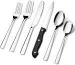 HIWARE 48-Piece Silverware Set with Steak Knives for 8, 18/8 Stainless Steel Flatware Cutlery Set For Home Kitchen Restaurant Hotel, Kitchen Utensils Set, Mirror Polished, Dishwasher Safe - Image 2