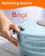 Brigii Salad Spinner, 4.24 Quart Lettuce Spinner with Double Drainage Holes, Salad Dryer for Washing, Spinning, and Draining Greens, Fruits, and Vegetables - Image 5