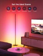 Govee RGBIC Floor Lamp Basic, LED Corner Lamp Works with Alexa, 1000 Lumen Smart Modern Floor Lamp with Music Sync and 16 Million DIY Colors, Color Changing Standing Lamp for Bedroom Living Room Black - Image 4