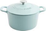 MARTHA STEWART Gatwick 7 QT Enamel Cast Iron Dutch Oven, Martha Blue - Image 2