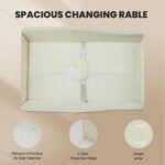 Jaylene Portable Baby Changing Table with Storage – Adjustable Height Diaper Station, Waterproof Pad, Large Capacity Organizer, Foldable Newborn Changing Table for Nursery & Bedroom (Beige) - Image 8